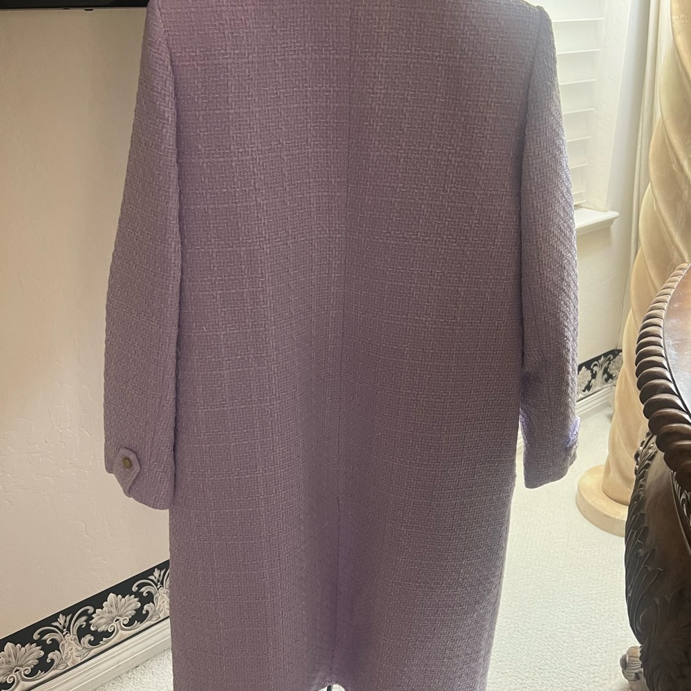 Alice + Olivia Light Purple Double-Breasted Trench Coat - Picture 13 of 13